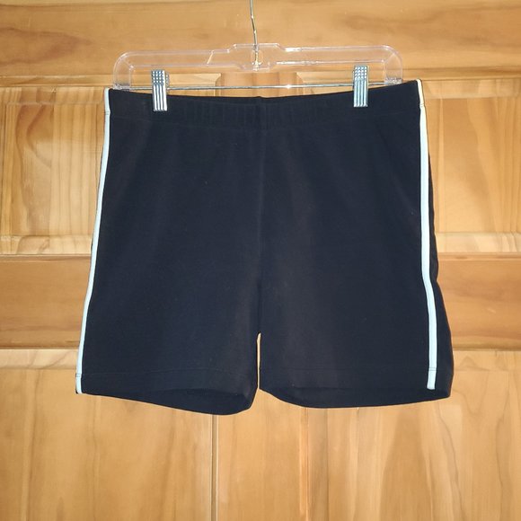 Danskin Black/White Elastic Waist Shorts - Picture 1 of 2
